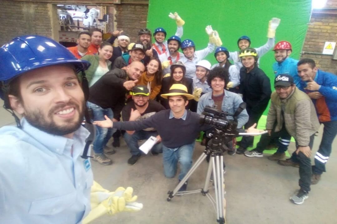 equipo de trabajo el embajador del cuidado pre-filme
