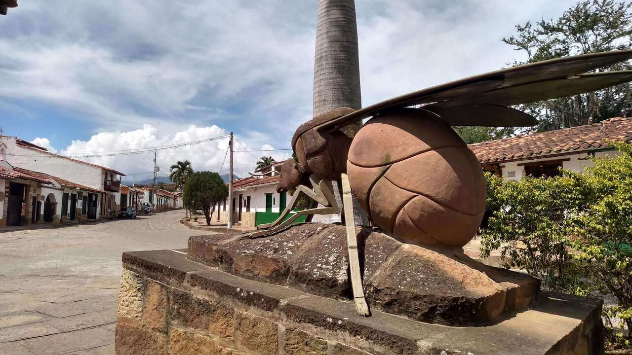 Fotografía escultura hormiga de donde fue filmada Bari