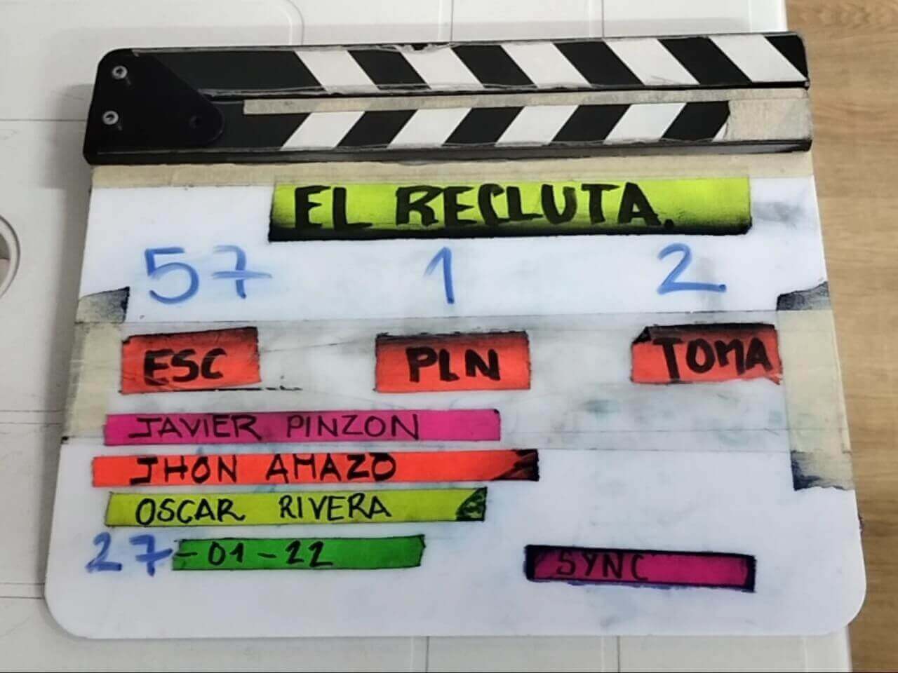 Claqueta de El Recluta